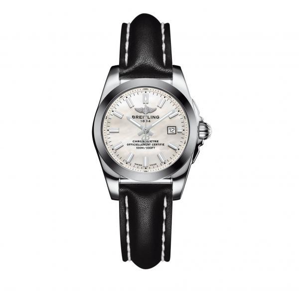 Breitling Galactic 29 Mother Of Pearl Leather Tang Type