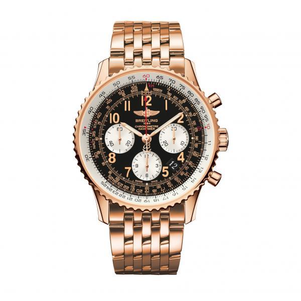 Breitling Navitimer 01 Black Red Gold Folding Clasp