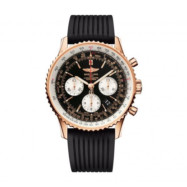 Breitling Navitimer 01 Black Rubber Folding Clasp