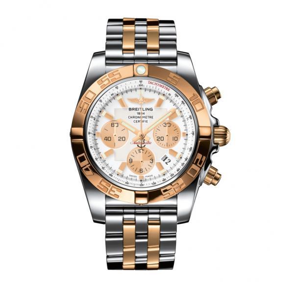 Breitling Chronomat 44 Mother Of Pearl Stainless Steel, Gold Folding Clasp