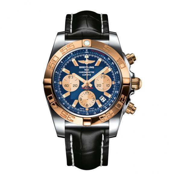 Breitling Chronomat 44 Blue Leather Tang Type