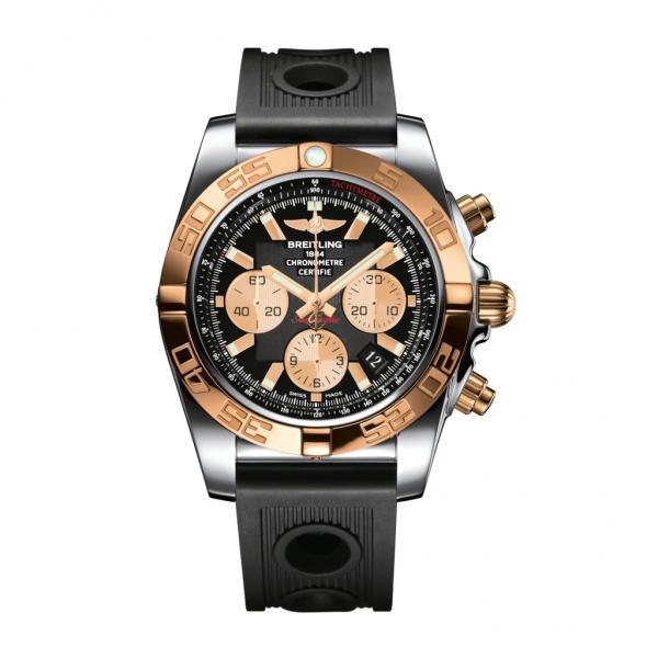 Breitling Chronomat 44 Black Rubber Folding Clasp
