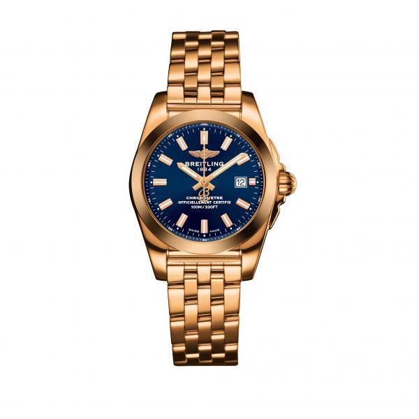 Breitling Galactic 29 Blue Rose Gold (Pilot) Folding Clasp