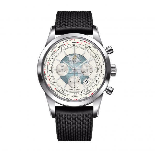 Breitling Transocean Chronograph Unitime White Rubber (Aero Classic) Folding Clasp