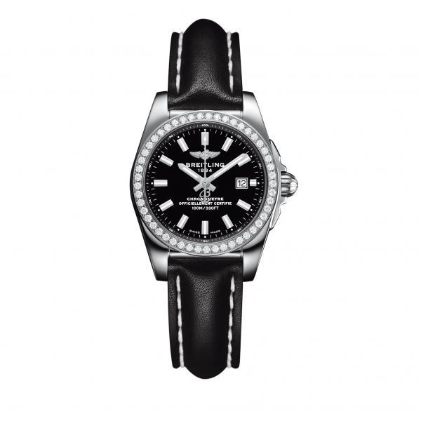 Breitling Galactic 29 Black Leather Tang Type
