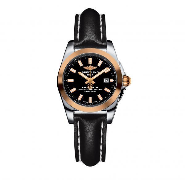 Breitling Galactic 29 Black Leather Tang Type