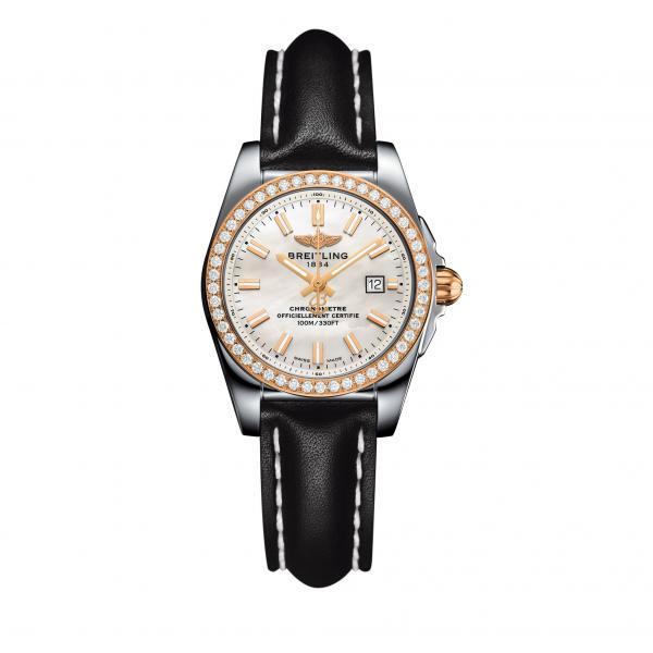 Breitling Galactic 29 Mother Of Pearl Leather Tang Type