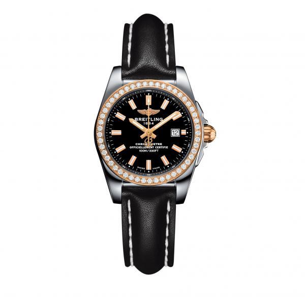 Breitling Galactic 29 Black Leather Tang Type