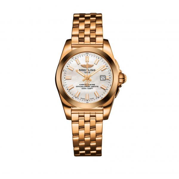 Breitling Galactic 29 Mother Of Pearl Rose Gold (Pilot) Folding Clasp