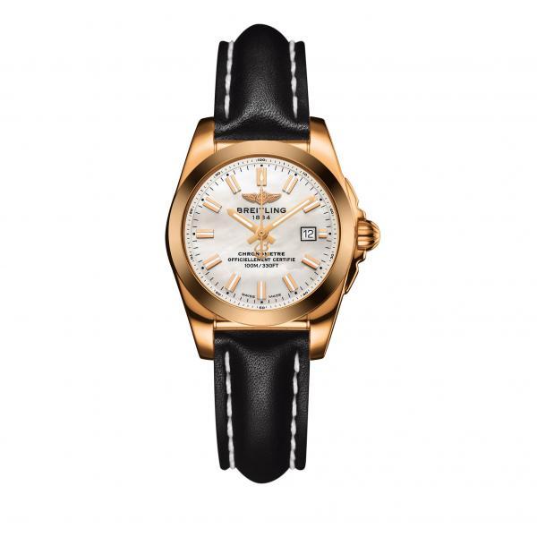 Breitling Galactic 29 Mother Of Pearl Leather Tang Type