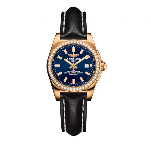 Breitling Galactic 29 Blue Leather Tang Type
