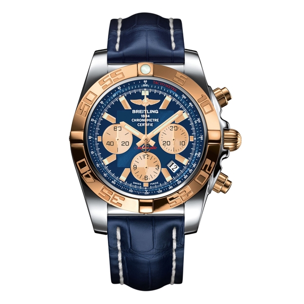Breitling Chronomat 44 Blue Leather (Crocodile) Folding Clasp