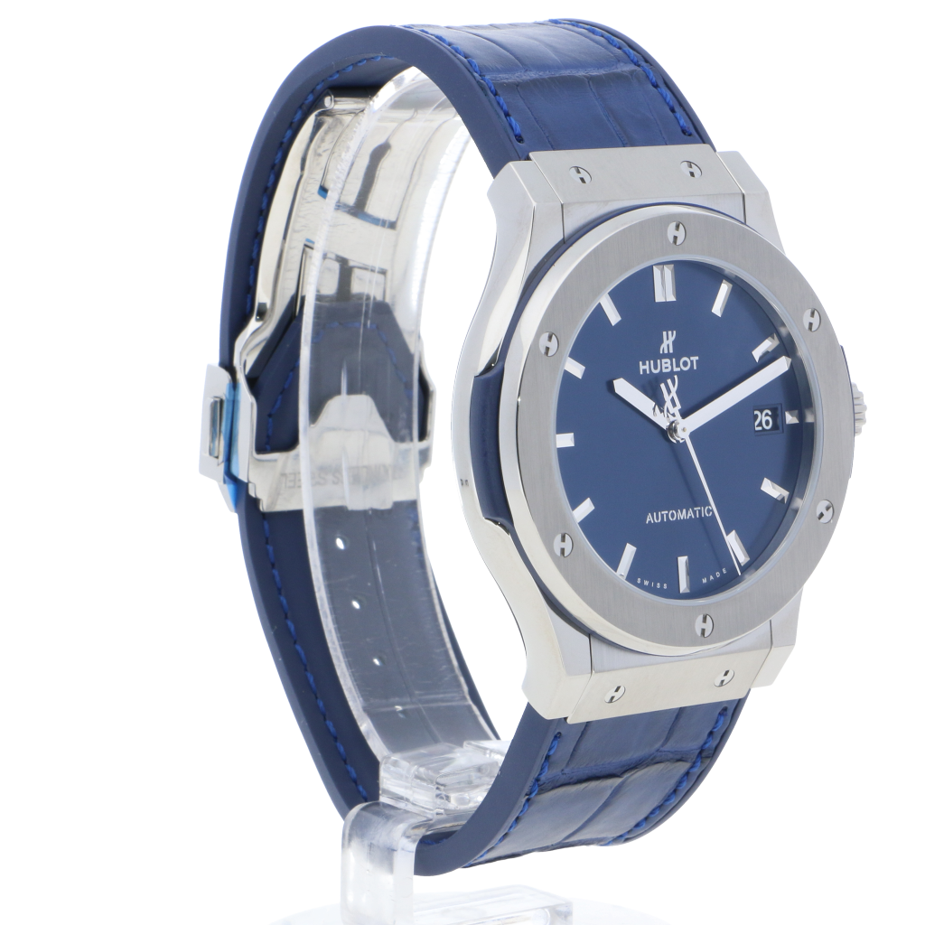 hublot blue chronograph titanium