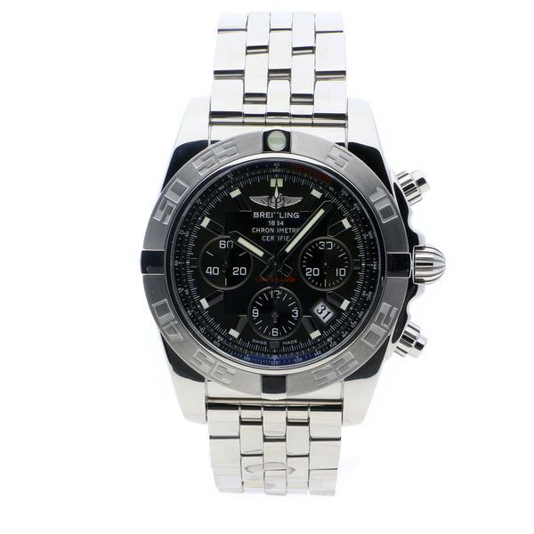 Breitling Chronomat 44 Grey Stainless Steel (Pilot) Folding Clasp Matte Bezel