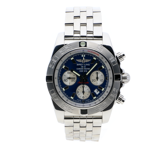 Breitling Chronomat 44 Blue Stainless Steel (Pilot) Folding Clasp