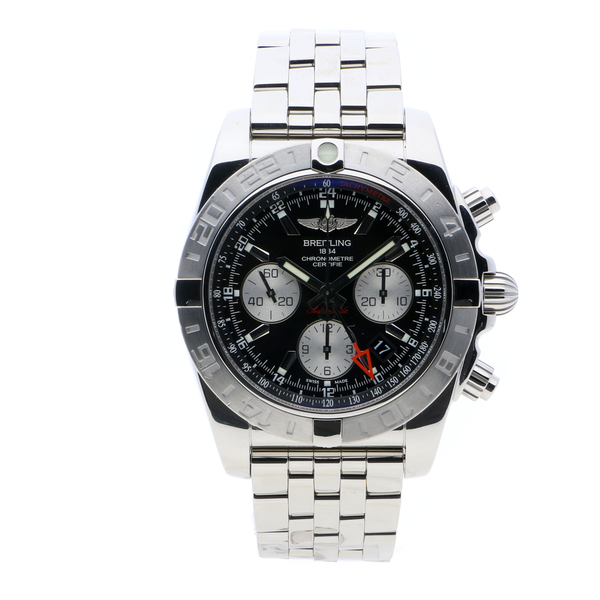 Breitling Chronomat 44 GMT Black Stainless Steel (Pilot) Folding Clasp