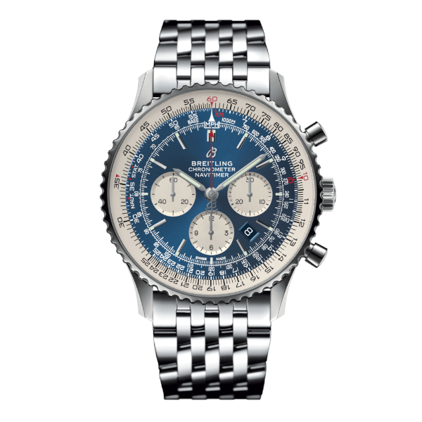 Breitling Navitimer 1 B01 Chronograph 46 Blue Stainless Steel Folding Clasp