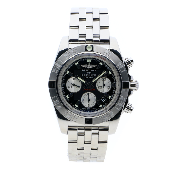 Breitling Chronomat 44 Black Stainless Steel Folding Clasp