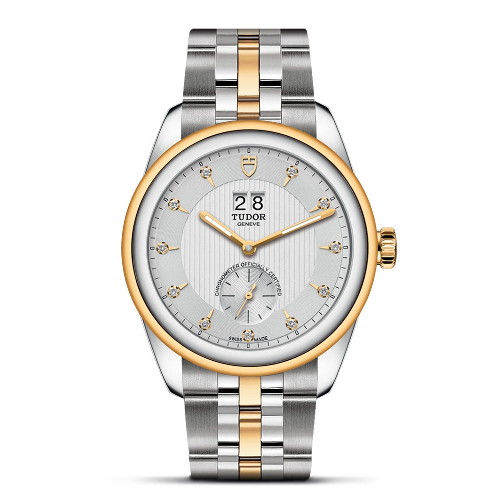Tudor Glamour Double Date Stainless Steel, Gold Silver 42mm Gents