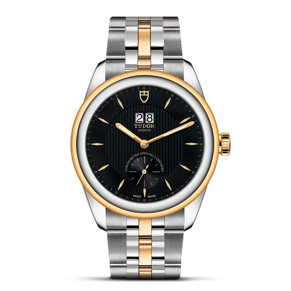Tudor Glamour Double Date Stainless Steel, Gold Black 41mm Gents