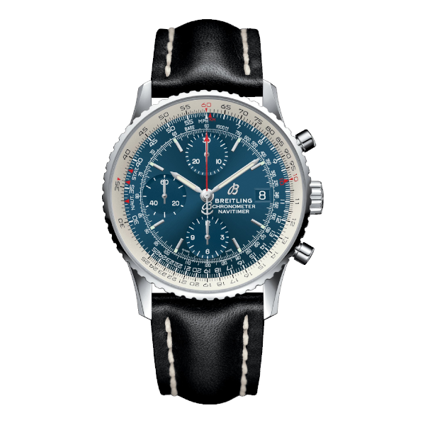 Breitling Navitimer 1 Chronograph 41 Blue Leather Tang Type