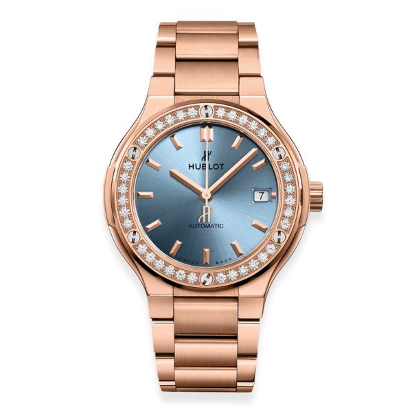 Hublot Classic Fusion King Gold Light Blue Bracelet