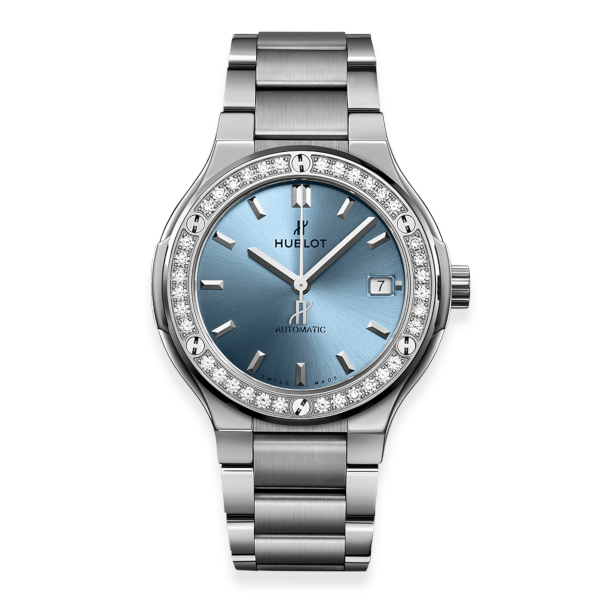 Hublot Classic Fusion Titanium Light Blue Bracelet