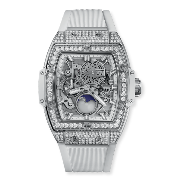 Hublot Spirit Of Big Bang Moonphase Titanium White Pave