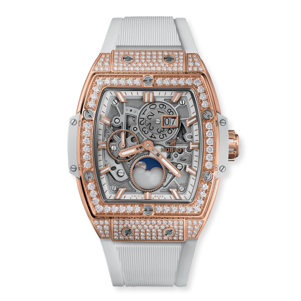 Hublot Spirit Of Big Bang Moonphase King Gold White Pave