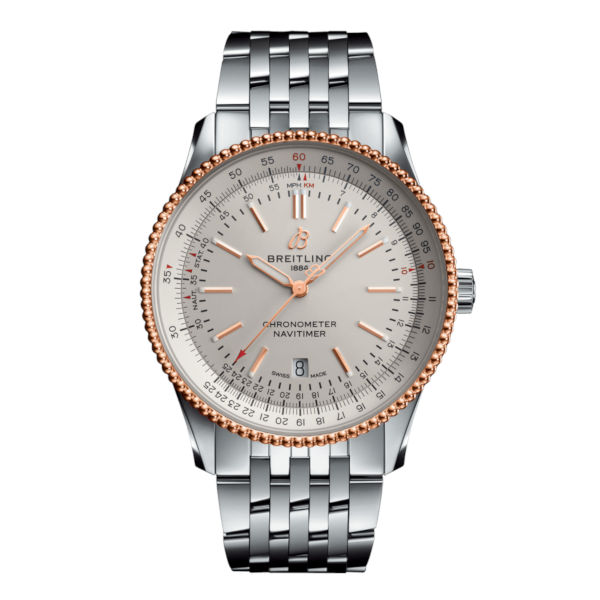 Breitling Navitimer Automatic 41 Silver Stainless Steel Folding Clasp