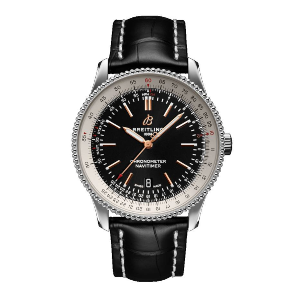 Breitling Navitimer Automatic 41 Black Leather (Alligator) Folding Clasp
