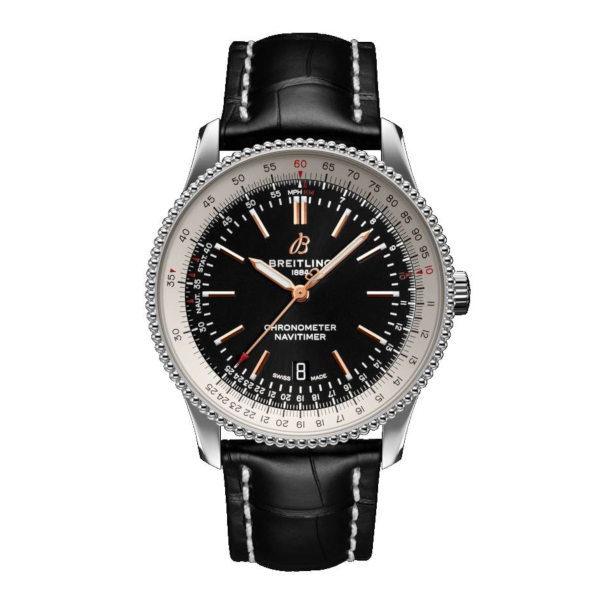 Breitling Navitimer Automatic 41 Black Leather (Alligator) Tang Type