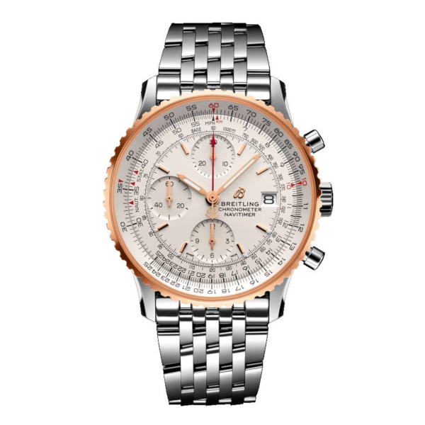 Breitling Navitimer 1 Chronograph 41 Silver Stainless Steel Folding Clasp