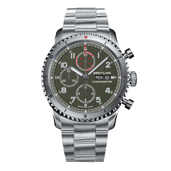 Breitling Aviator 8 Chronograph 43 Curtiss Warhawk Folding Clasp