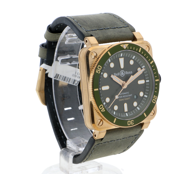 bell & ross diver green bronze