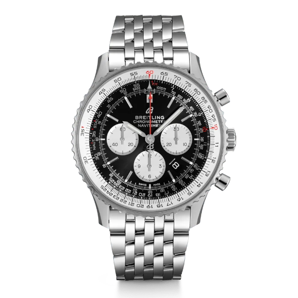 Breitling Navitimer 1 B01 Chronograph 46 Black Stainless Steel Folding Clasp