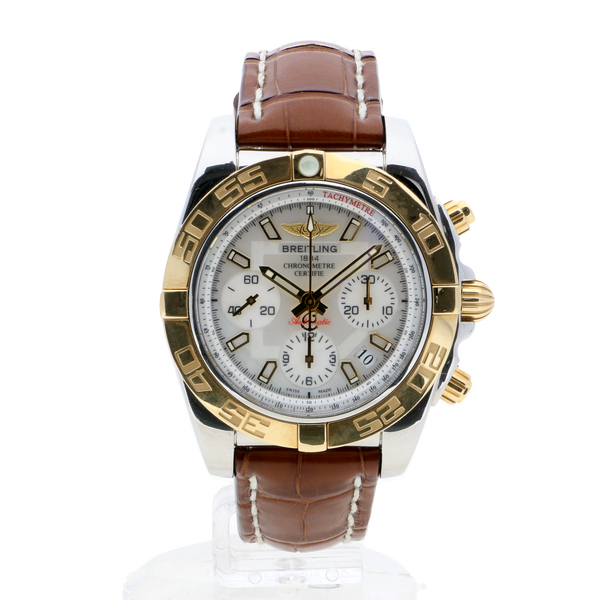 Breitling Chronomat 41 Mother Of Pearl Leather Tang Clasp
