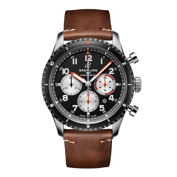 Breitling Aviator 8 B01 Chronograph 43 Mosquito Leather Gents Folding Clasp