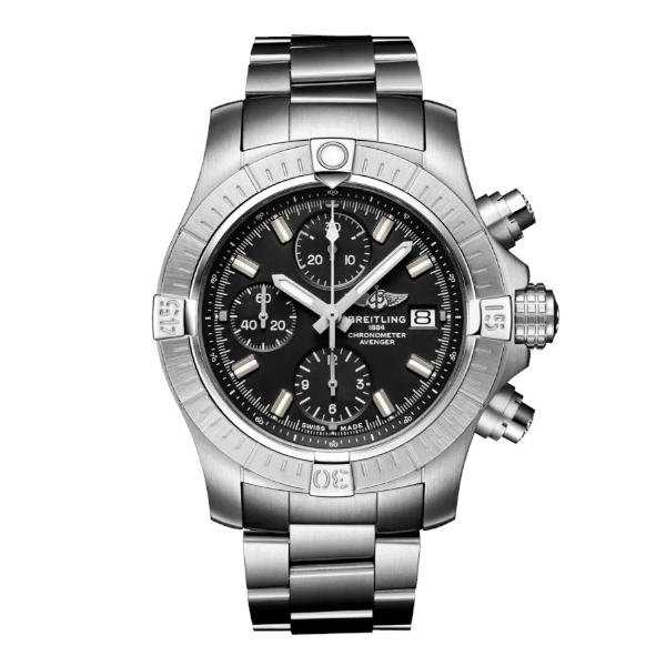 Breitling Avenger Chronograph 43 Automatic Stainless Steel Black Folding clasp