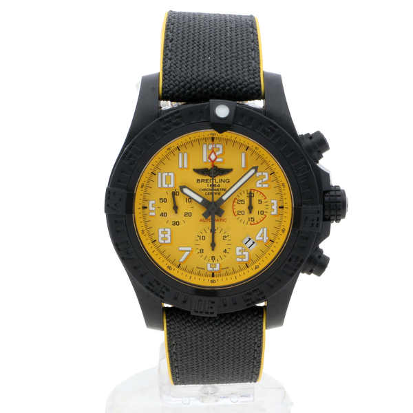 Breitling Avenger Hurricane 45 Automatic Military Strap (Fabric) Yellow Folding Clasp