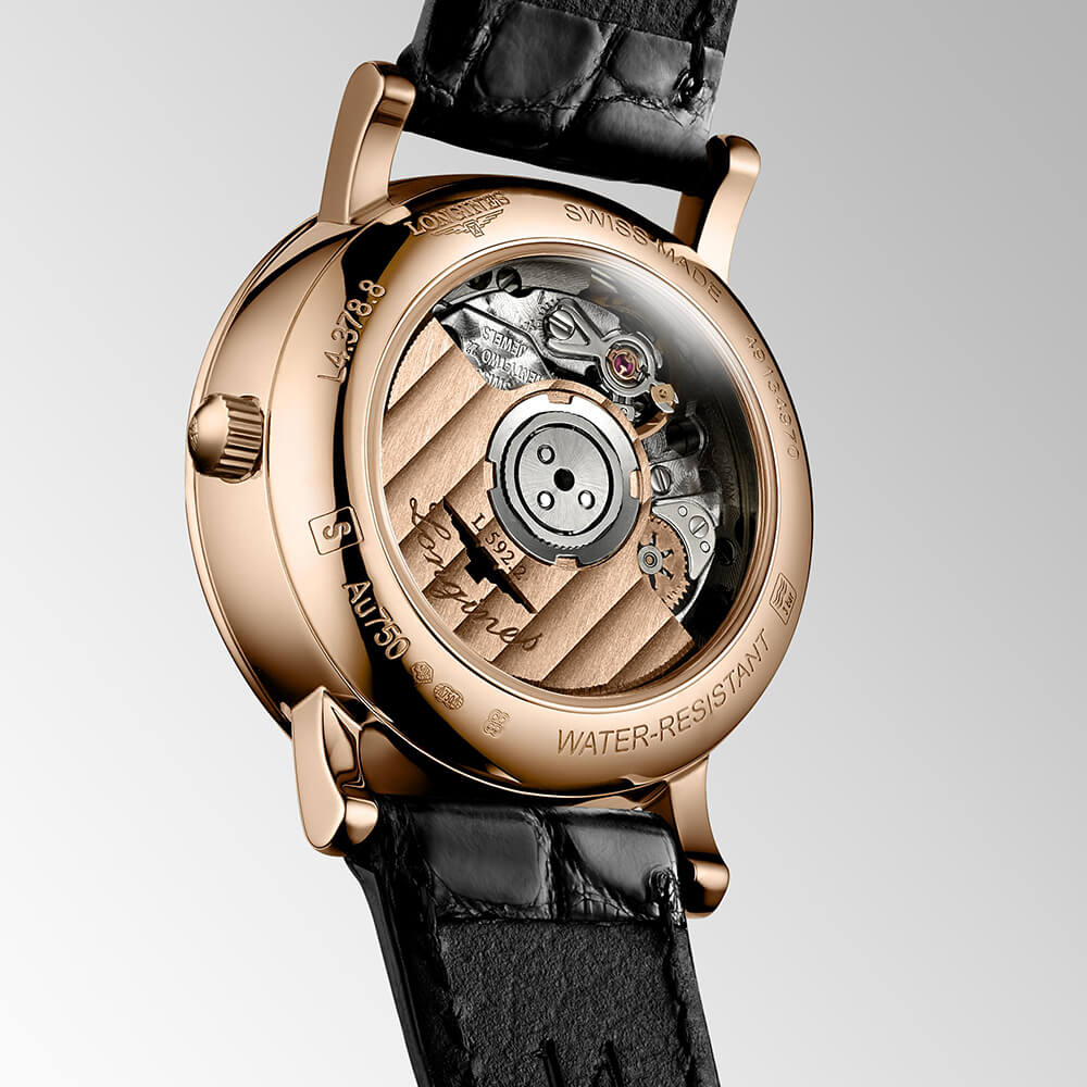 Longines Elegant Rose Gold Leather 