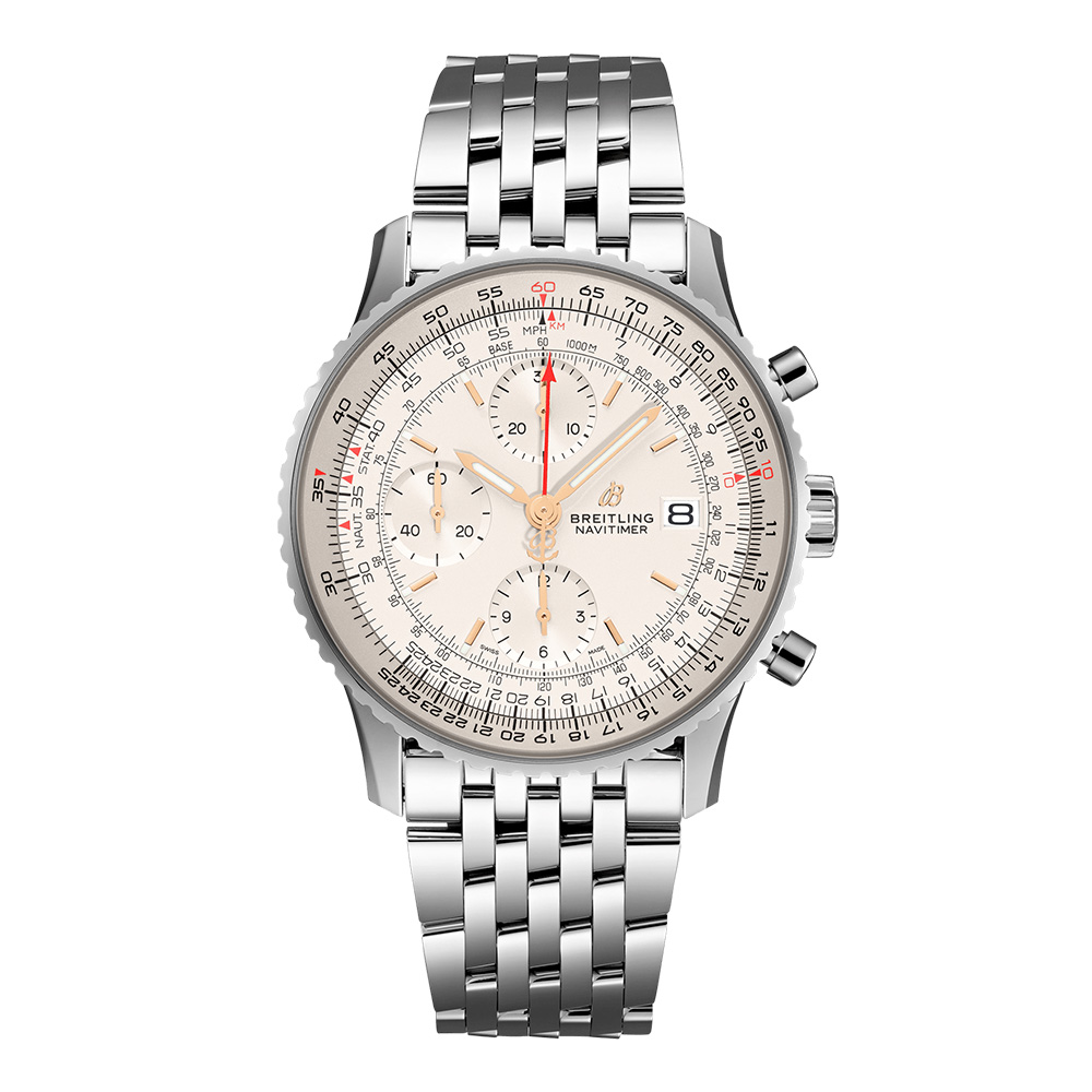 breitling navitimer silver