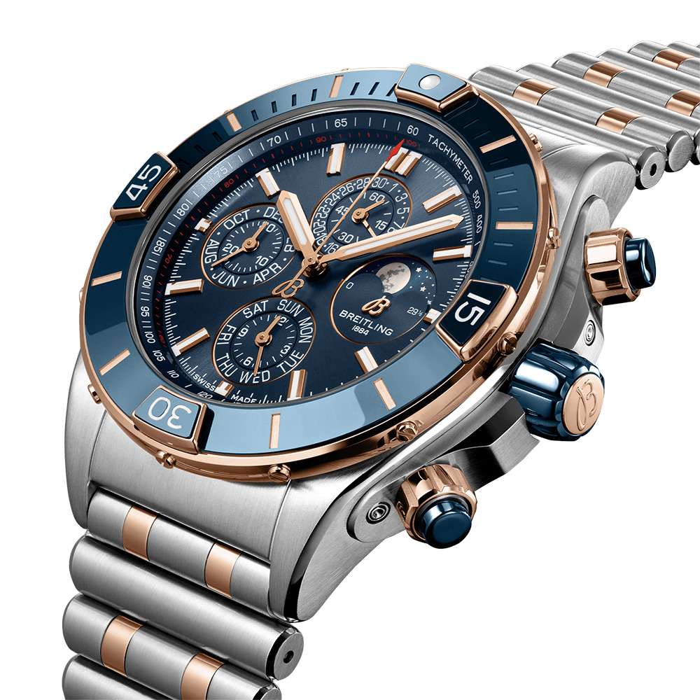 Breitling Super Chronomat 44 Four Year Calendar Stainless Steel 18k 