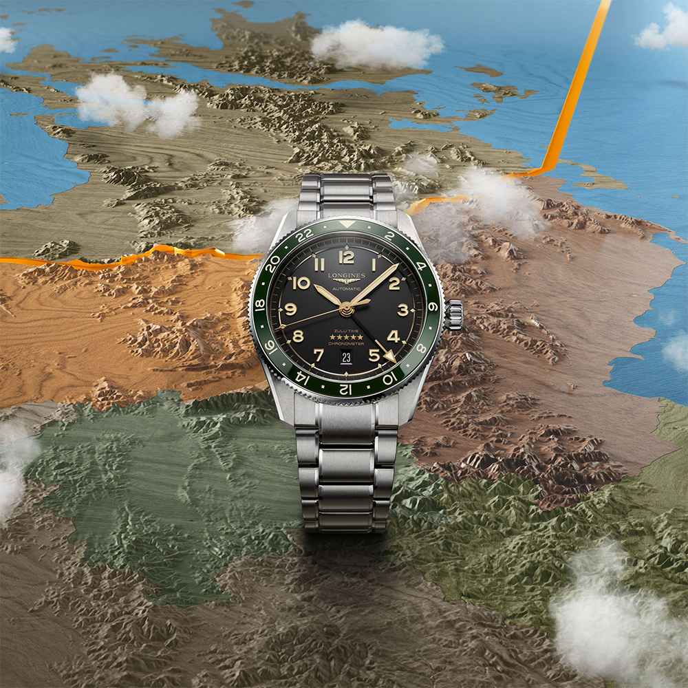 Longines Spirit Zulu Time Green Automatic AMJ Watches